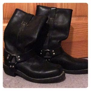 Leather Harness Boots